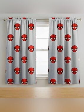 Spiderman Room Darkening Window Curtain Panels